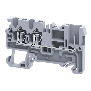 Клемма для разъема CX2.5/3/1B, Клемма для подключения внешнего разъема, 3 точки подключения, тип фиксации провода: пружинный, номинальное сечение: 2,5 мм кв., 24A, 500V, ширина: 5 мм, цвет: серый, тип монтажа: DIN35