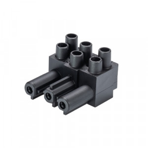 Розеточная контактная вставка GST18i3S B2 SW, Розеточная контактная вставка, 3 полюса, 2 точки подключения к контакту, винтовая фиксация, номинальное напряжение: 250V, номинальный ток: 20A, цвет: черный, серия gesis GST18i3