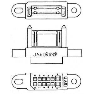 DR-12-2PC-F0, Проводные клеммы и зажимы 12P Plug Cable-Cable