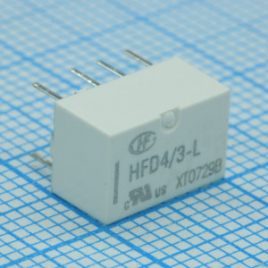 HFD4/3-L, Реле сигнальное серия HFD4 2А две группы на переключение с защелкой катушка 3В 90Ом