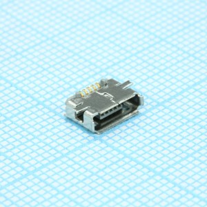 207A-ABA0-R, Разъем micro-USB тип AB розетка на плату, 5 выв. угловая