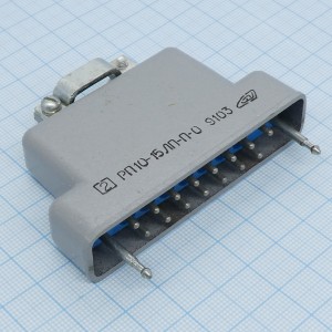 РП10-15 ЛП П-О вилка с/к, Соединитель  низкочастотный, прямоугольный, внутреннего монтажа