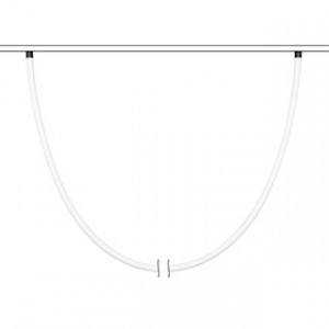 Светильник MAG-FLEX-TUBE-ELASTIC-L5000-70W Day4000 (BK, 360 deg, 48V) 035385, Светильник гибкий для магнитных треков серии FLEX. Мощность 70 Вт, св. поток 4700 лм, 67 лм/Вт, дневной 4000 K, CRI>90, угол 360°, напряжение питания 48 В. Матовый белый фигурный корпус из силикона. Размер: диаметр 30 мм, длина 5000 мм. Монтаж на магнитны