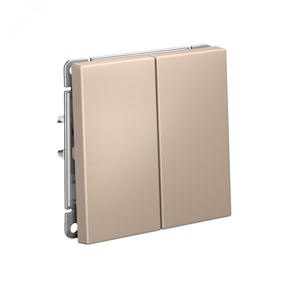Изображение товара Выключатель 2-кл ArtGallery с механизмом IP20 220В 10А бежевый