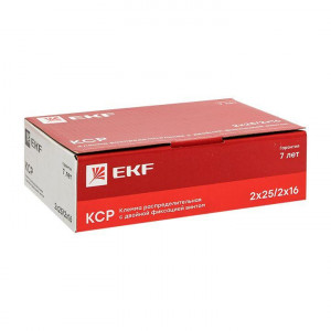 Клемма распределительная КСР с двойным винтом 2х25/2х16 желт./зел. PROxima ksr-2.25-2.16-y-green