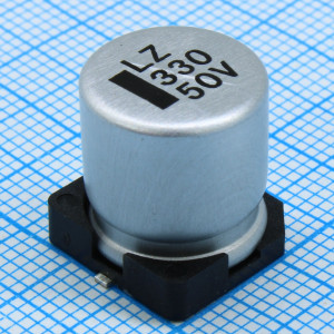 TS13C41H331MMT000R, Конденсатор алюминиевый электролитический низкоимпедансный 330мкФ 50В 20% 650мА 0.25Ом SMD 12.5x13.5мм 2000ч 105C