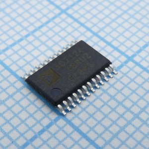 AD7124-4BRUZ-RL7, 4-х канальный/7 псевдо входов, малопотребляющий 24-разрядный сигма-дельта АЦП с низким шумом, программируемым усилителем и источником опорного напряжения
