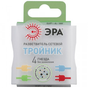 Разветвитель 4-м без заземл. 16А IP20 SP-4-W бел. Б0005103