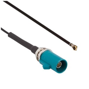 095-820-124-10Z, Соединения РЧ-кабелей FAKRA Strght Plug 1.13mm Cable, 100mm