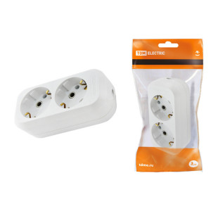 Колодка розеточная 2 гнезда 2П+З 16А 250В белая SQ1806-0015