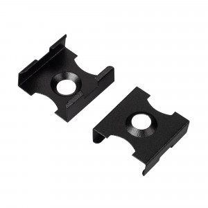 Крепеж монтажный PDS45-T BLACK 034897, Монтажный крепеж для углового профиля PDS45-T, окрашенный в чёрный цвет (RAL9005). Крепление на поверхность и для соединения профилей между собой.