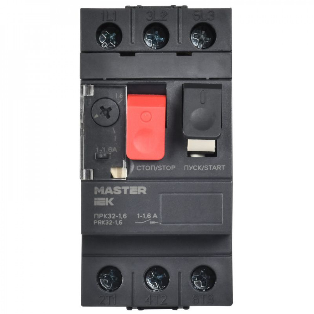 Изображение товара Пускатель ПРК32-1.6 для трехфазных электродвигателей 660В IEK