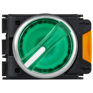 Переключатель с подсв. 2 полож. 1NO+1NC зел-ный MASTER IEK MI-SW60-11XD-3-14-2-K06