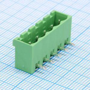 2EGTRC-5.0-05P-14-100, Разъемный клеммный блок на плату, 5 контактов. Серия 2EGTRC-5.0