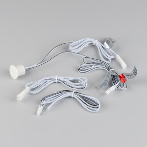 Диммер SR-NAVE-RECESSED-R18-WH (12-24V, 48-96W, M-FC) 046121, Питание/рабочее напряжение DC 12-24 В, максимальный ток 4 А на канал, 1 канал, максимальная мощность 48-96 Вт. реагирует на прикосновение к кнопке, короткое нажатие - вкл/выкл, долгое нажатие диммирует яркость, запоминает последнее состояние. Длина кабеля