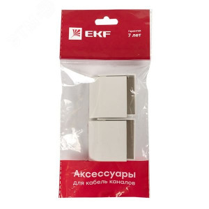 Заглушка (40х16) (4 шт) белая EKF-Plast