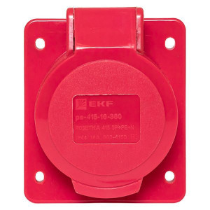Розетка кабельная 16А 380В 3P+РЕ IP44 (214) ps-214-16-380