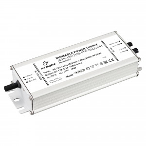 Блок питания ARPV-UH12100-PFC-DALI2-PH (12V, 8.3A, 100W) 029513(2), Диммируемый источник напряжения по протоколу DALI2.0 с гальванической развязкой для светодиодных изделий. Входное напряжение 120-240 VAC. Выходные параметры: 12 В, 8.3 А, 100 Вт. Встроенный PFC >0.95. Герметичный алюминиевый корпус IP 67.