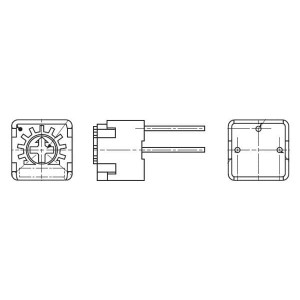 CT-6ER503, Подстроечные резисторы - сквозное отверстие 50 KW 6mm sq. single turn top adj
