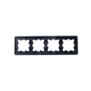 BRITE Рамка 4-мест. РУ-4-2-Бр стекло графит RE BR-M42-G-41-K53