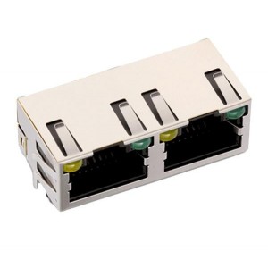615016137721, Модульные соединители / соединители Ethernet WR-COM Modular Jack RJ45 Horztl Dual prt