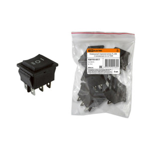 Клавишный переключатель YL-206 черный 3 положения 2з+2з SQ0703-0017