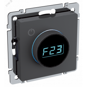 Термостат электронный с индикацией BRITE СП IP20 ТС10-1-БрГ графит BR-RT11-K53