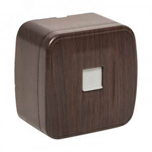 Розетка RJ-45 1-местная ОП Минск, 1А, 120В, т-мное дерево EKF