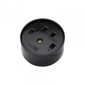 Розетка РШ для электрической плиты 32 А, 380 В, 3Р+РЕ (ОУ) черная 11-8525