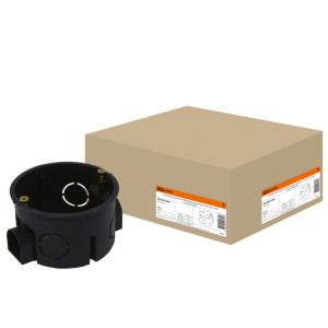 Установочная коробка СП D60х40мм, саморезы, стыковочные узлы, синяя, IP20, SQ1402-0001