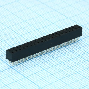 DS1026-06-2X20S8BV, Гнездо на плату 2x20 конт., шаг 2.00мм, высота 4.3мм ширина 4.1мм, позолоч.