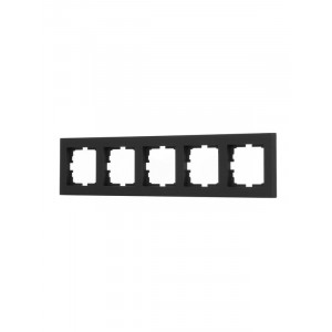 Рамка 5-местн. горизонт. VESNA черн. бархат 742-4200-150
