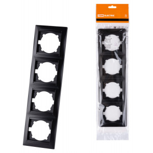 Рамка 4-х постовая вертикальная графит "Лама" SQ1815-0635