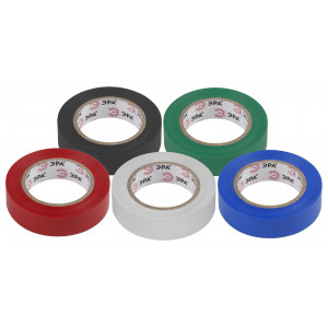 Изолента ПВХ 15ммх10м 5цветов (уп.5шт) C0038781