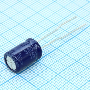 SK016M0330A3F-0811, Конденсатор радиальный 330мкФ 16В ±20% 8*11