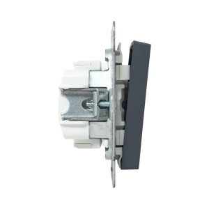 Механизм выключателя, двухклавишный, графит Эпика EKF UP1-SWG-20