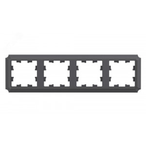 ATLASDESIGN ANTIQUE 4-постовая РАМКА, универсальная, БАЗАЛЬТ (5шт) C3(+) ATN101404