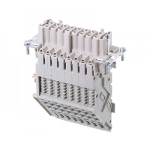 Розеточная контактная вставка 70.105.1653.4, Розеточная контактная вставка, винтовая фиксация, 16 полюсов + PE, типоразмер 16B, 500V, 16A, сечение обслуживаемых проводников 0,5-4 мм кв., тип покрытия контактов: серебро, заземление справа, короткое исполенение, (4 поля для маркировки)