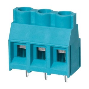TB005-762-03BE, Фиксированные клеммные колодки Terminal block, screw type, 7.62 , horizontal, 3 poles, CUI Blue, slotted screw, PCB mount