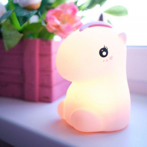 Силиконовый ночник Единорог USB с 3 режимами, RGB-свечение 503-003