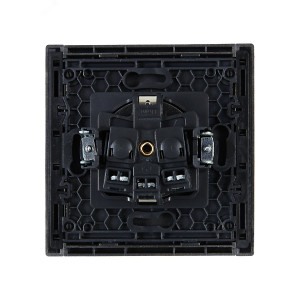 FORTE&PIANO Розетка 1-местная с заземлением без защитных шторок винтовое крепление 16А FP516 сталь IEK FP-R11-16-K46