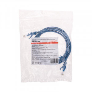 Патч-корд U/UTP CAT 5e RJ45-RJ45 26AWG LSZH син. 1.5м 02-0104-105