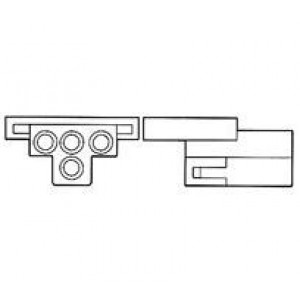 1-480510-0, Штыревые и гнездовые соединители 4P MNL PLUG HSG .140 NATL
