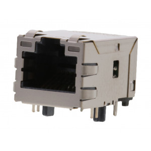 93769-8628, Соединитель RJ-45 розетка  8 контактов шаг 1.27мм угловой монтаж в отверстие 14 терминалов 1 порт лоток