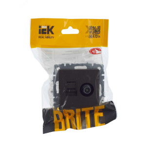 BRITE Розетка двойная TV+RJ45 кат.5E РТВ/РК12-БрТБ темная бронза BR-AK20-1-K45