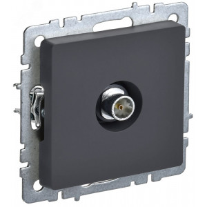 IEK BRITE BASE Графит Розетка TV оконеч РТВ11-0-БрГ
