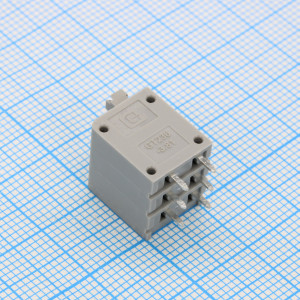 GT236-3.81-03P-11-00, Нажимной безвинтовой клеммный блок 3 контакта. Зажим типа торцевой контакт. Серия GT236-3.81