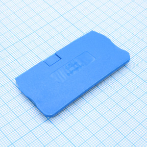 D-GP4-2-BU, Торцевая крышка, для клемм DS4..., цвет: синий