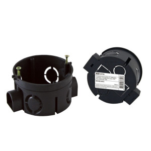 Установочная коробка СП D68х40мм, саморезы, стыковочные узлы, IP20, инд. штрихкод, SQ1402-0910