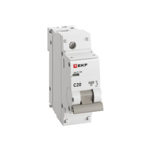 Выключатель автоматический модульный 1п C 20А 10кА ВА 47-100 PROxima EKF mcb47100-1-20C-pro
